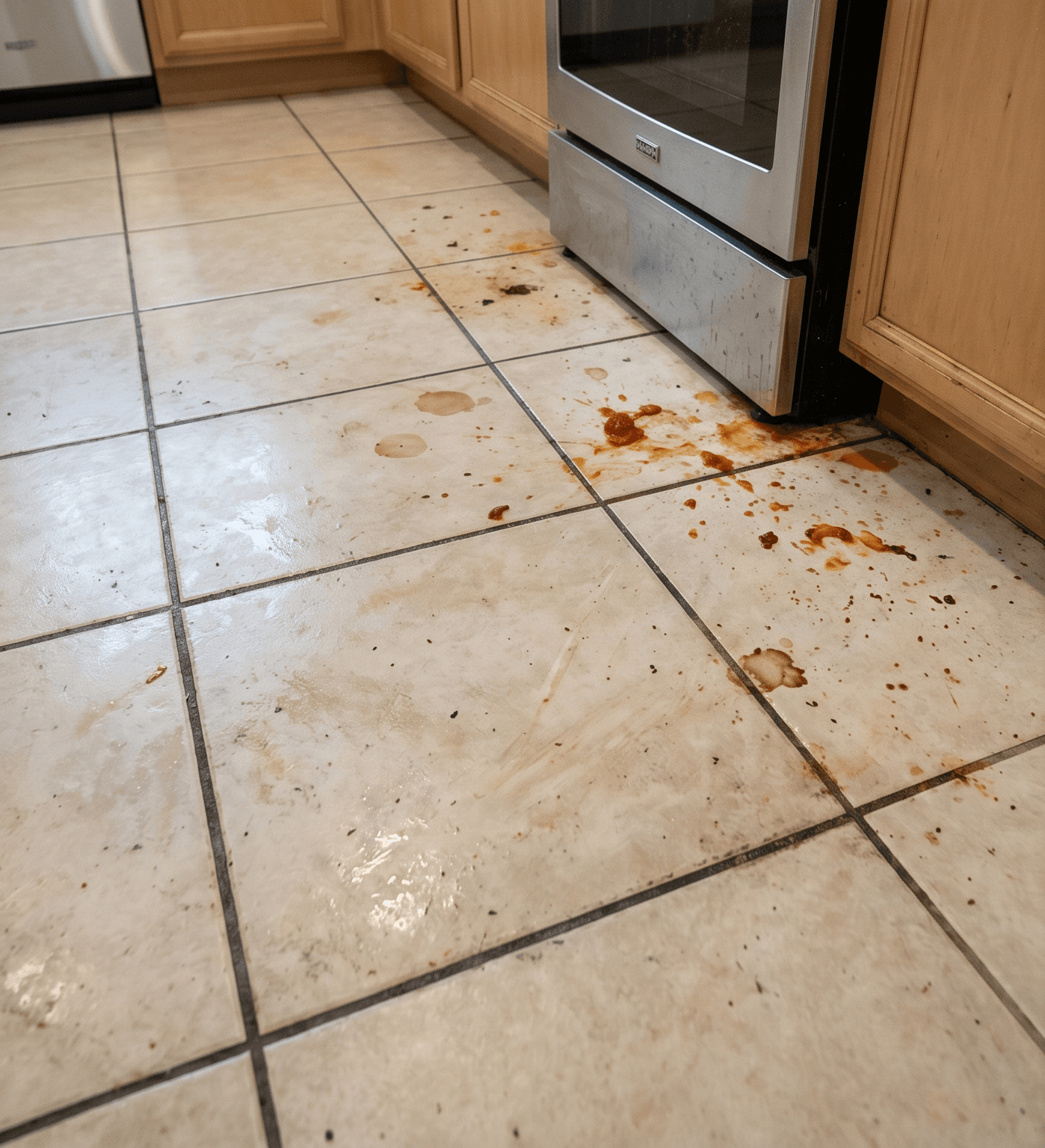 Tile & Grout before cleaning · Elk Grove, CA