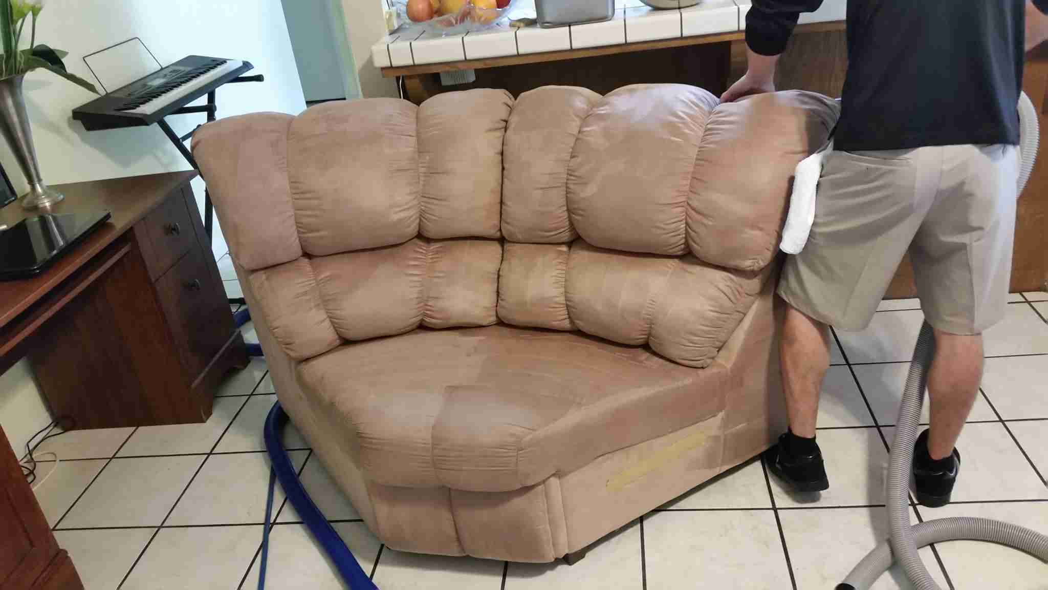 Upholstery after Spiker cleaning